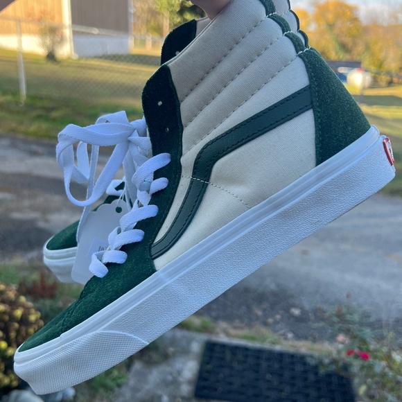 Vans Shoes - Vans High Tops Mens 6.5 Women's 8.0 US Sizes Dark Green Off White NWOT